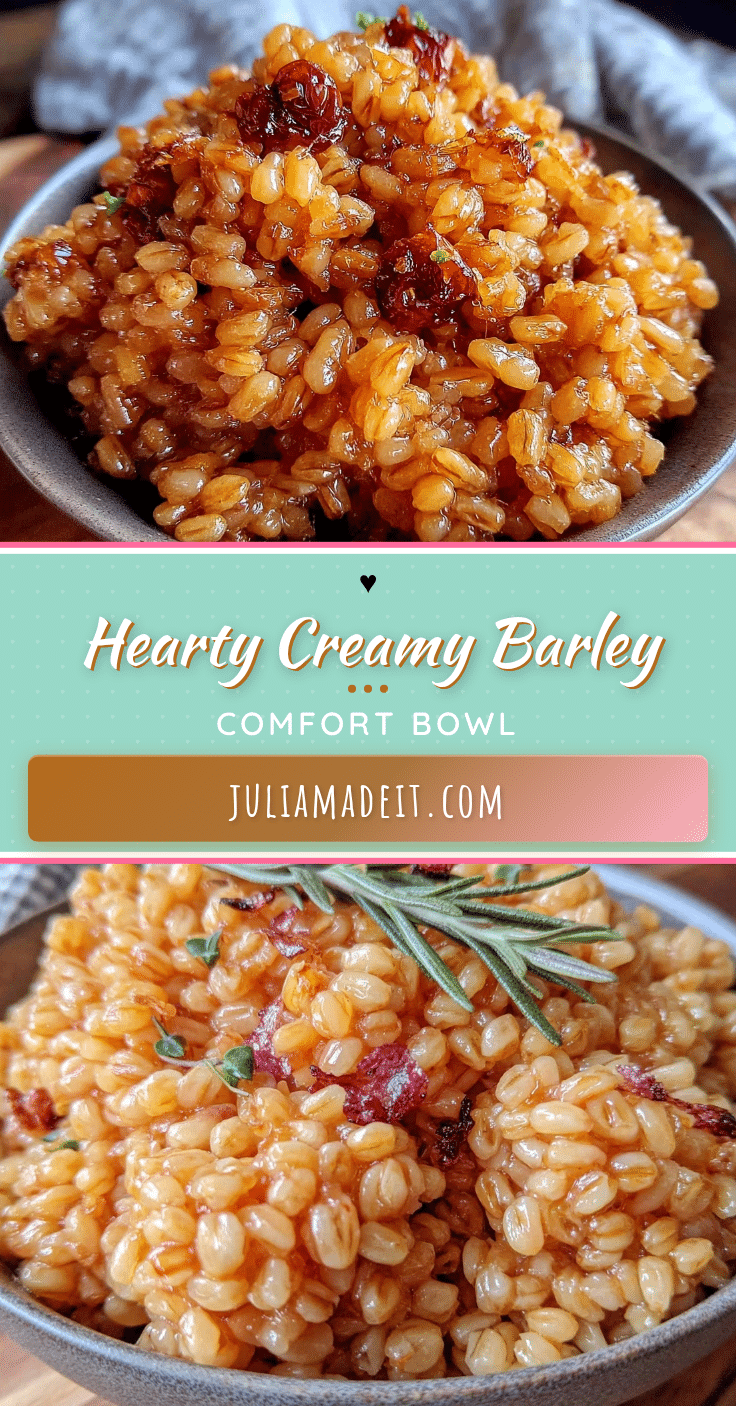 cozy hearty creamy barley comfort bowl recipe