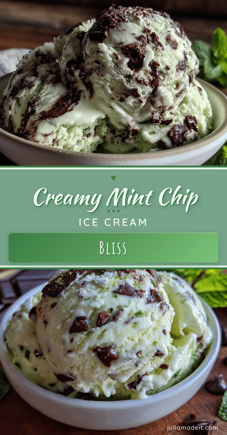 creamy mint chip ice cream recipe