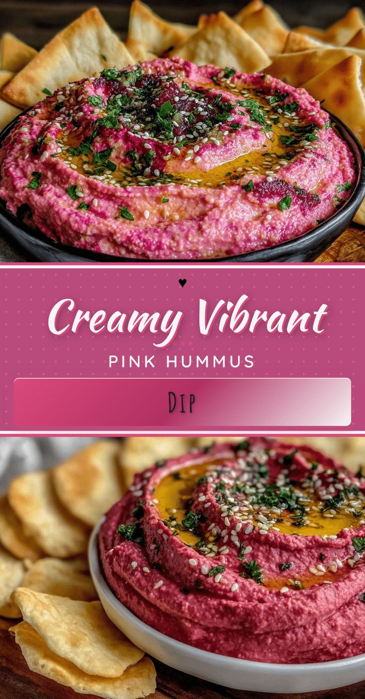 creamy pink hummus recipe