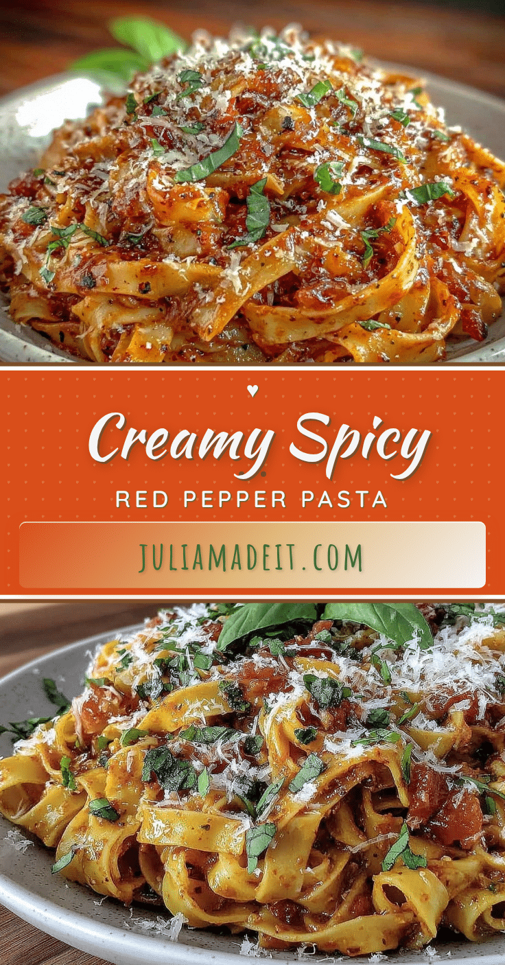 creamy spicy red pepper pasta recipe