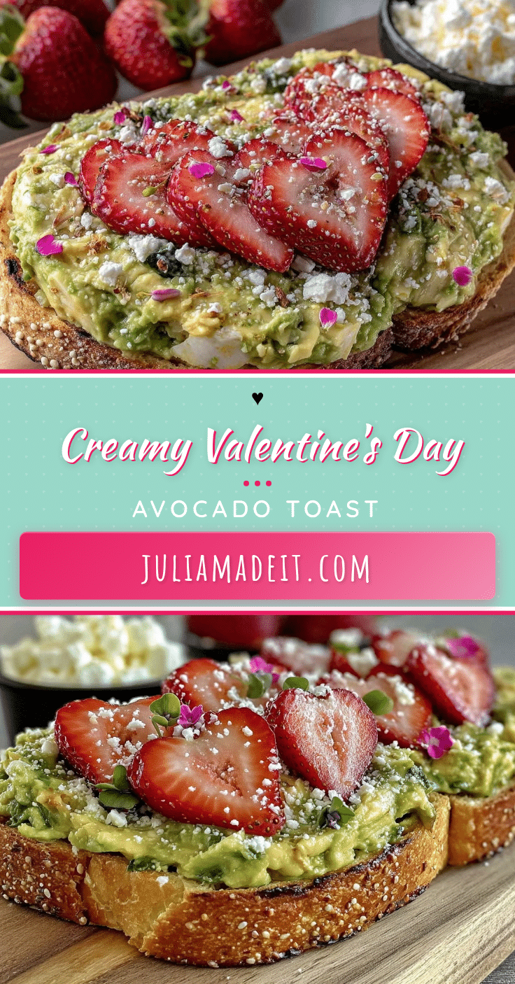 creamy valentines avocado toast recipe