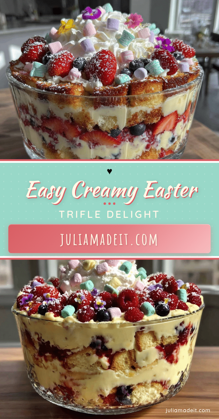 Easy Creamy Easter Trifle Delight recipe
