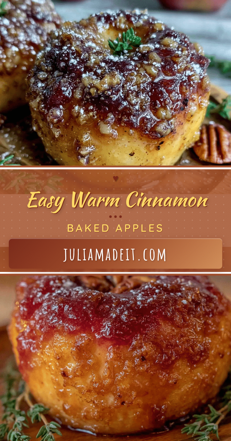 easy warm cinnamon baked apples recipe