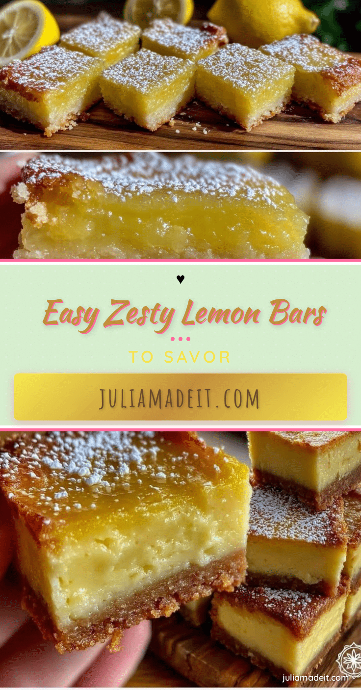 easy zesty lemon bars recipe