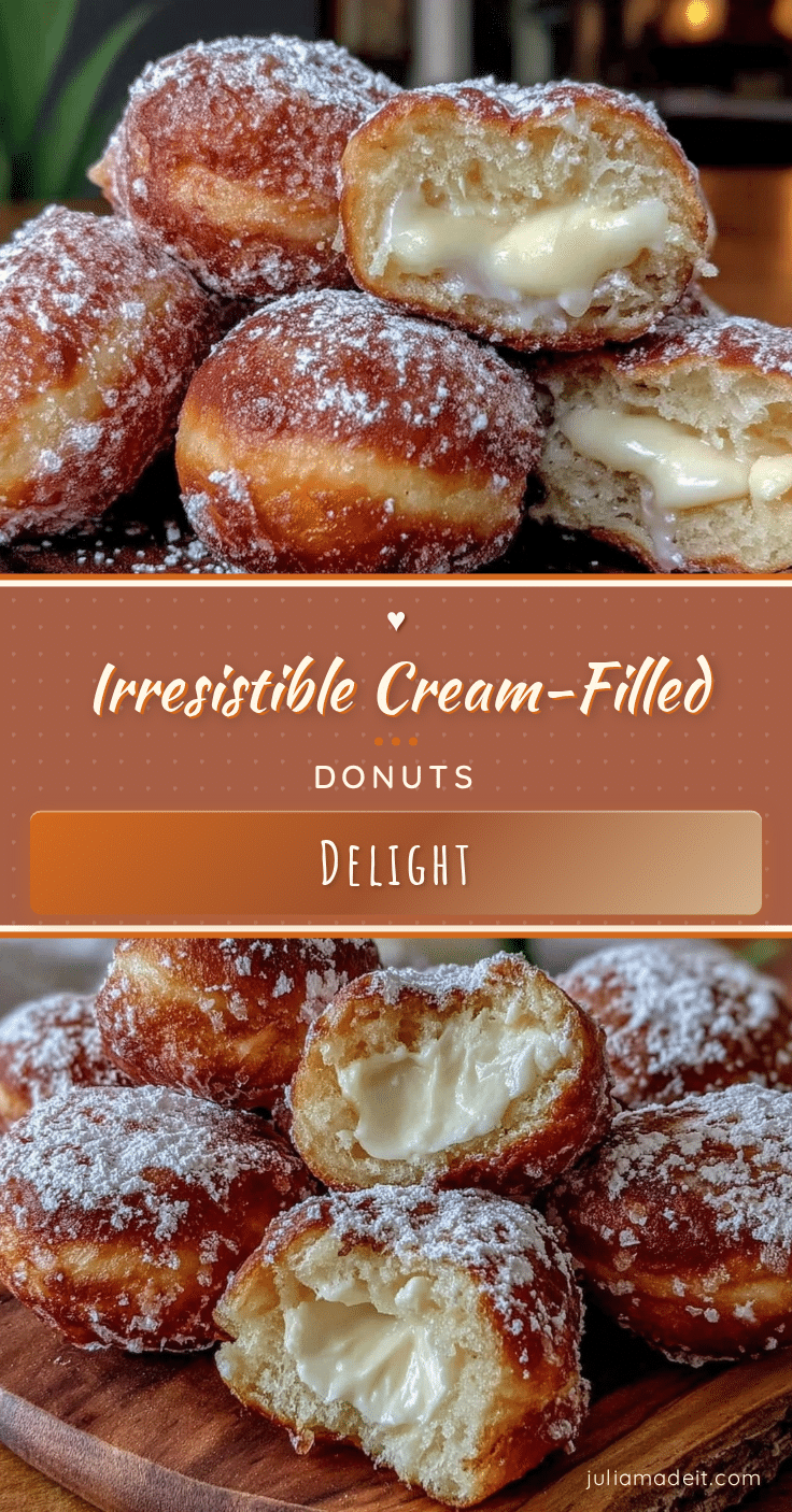 fluffy cream-filled donuts recipe