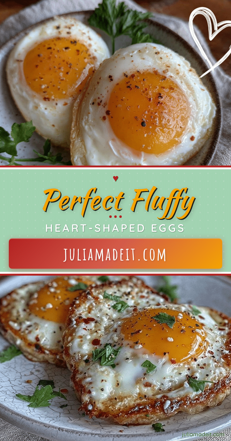 fluffy heart-shaped eggs recipe