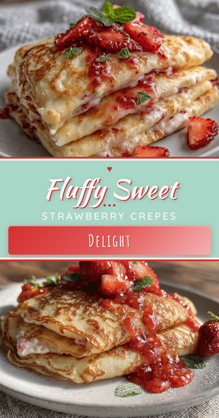fluffy strawberry crepes recipe