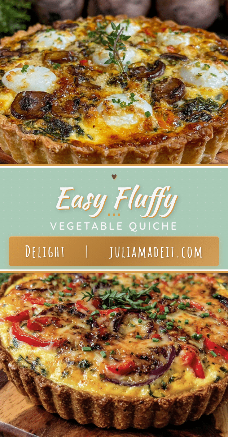 fluffy vegetable quiche recipe