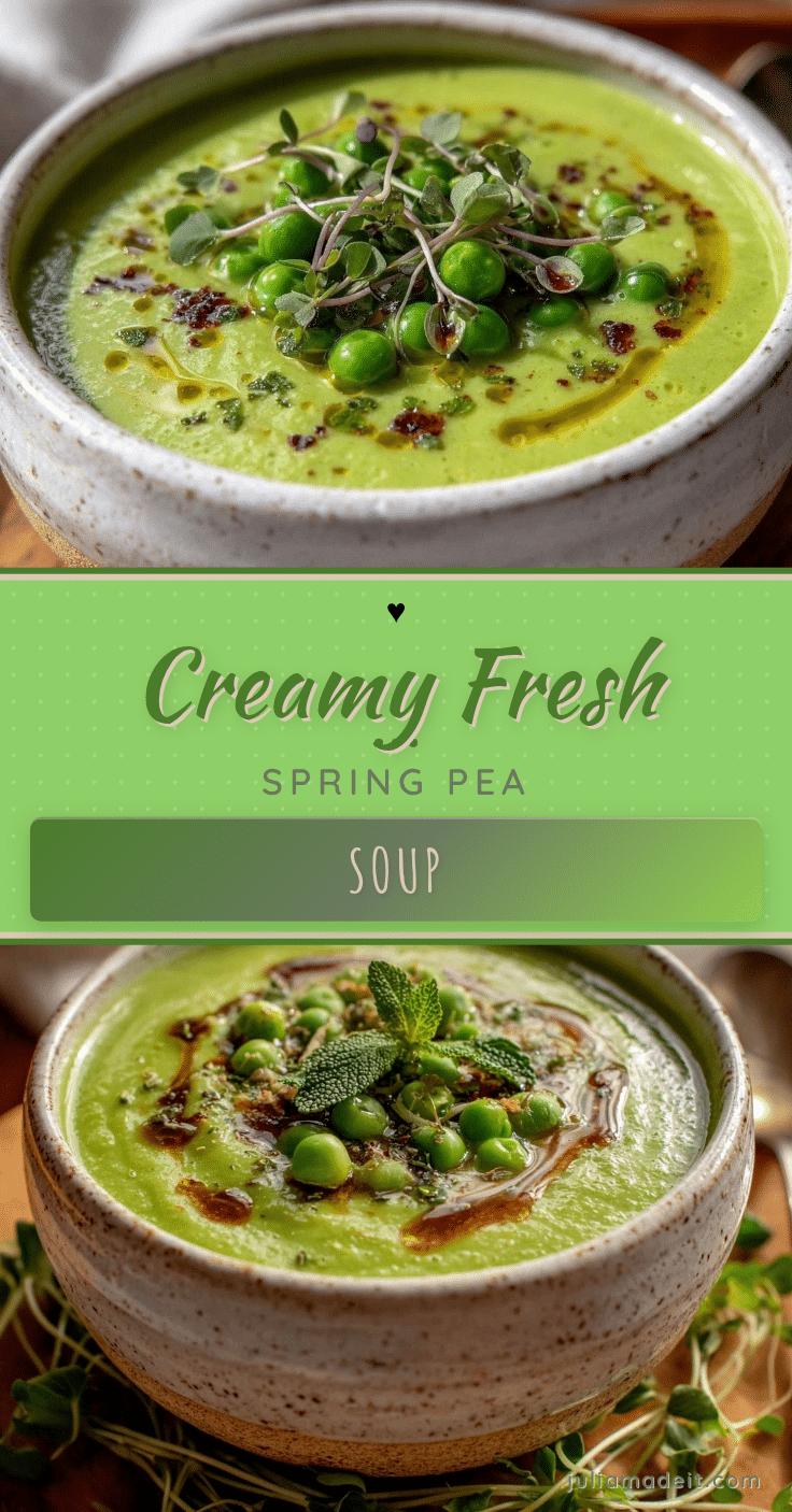 fresh creamy spring pea soup recipe
