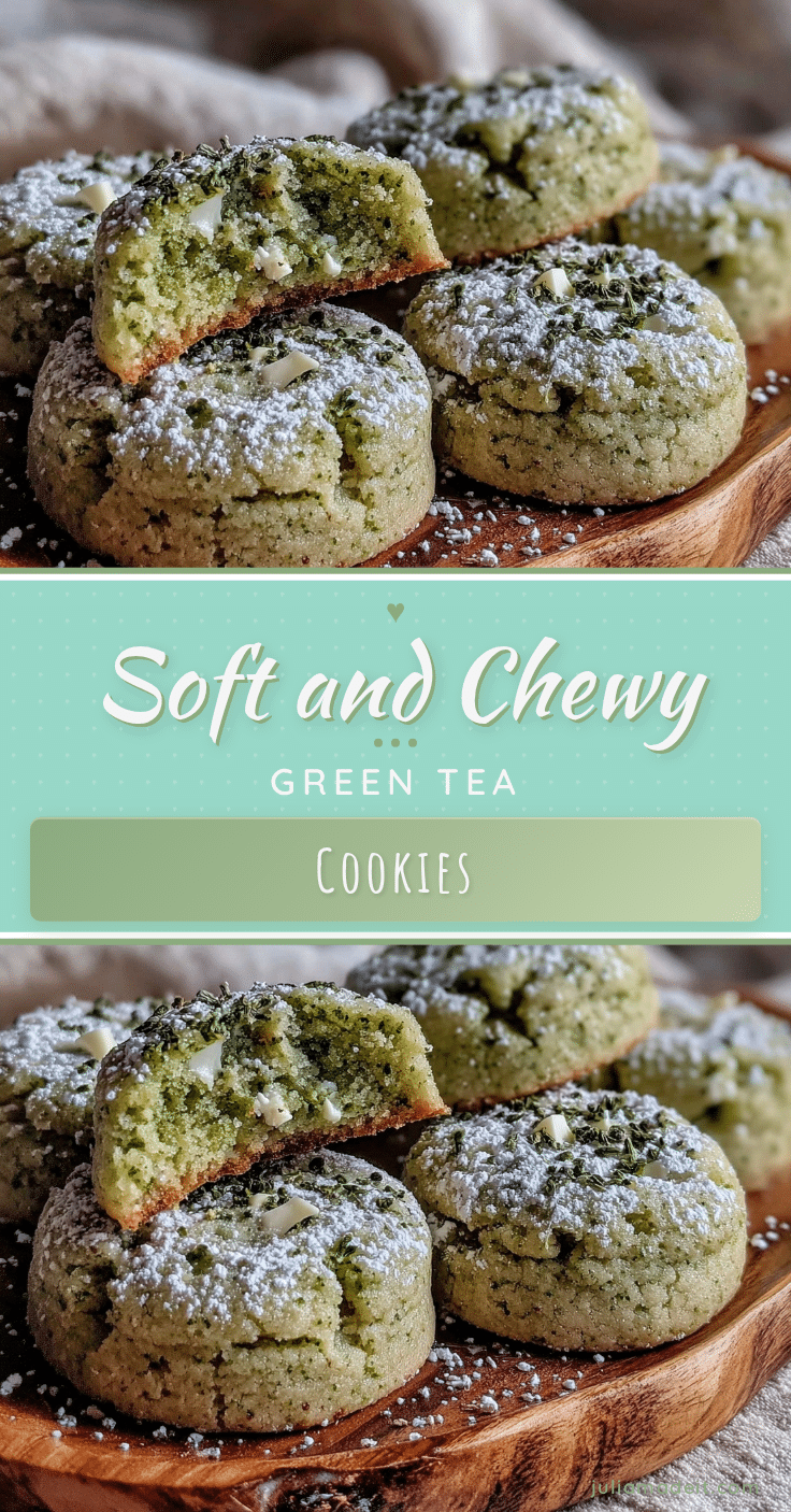 soft and chewy green tea cookies recipe