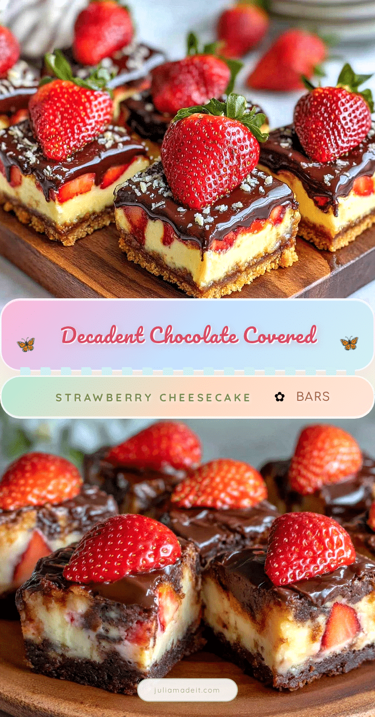 chocolate covered strawberry cheesecake bars recipe