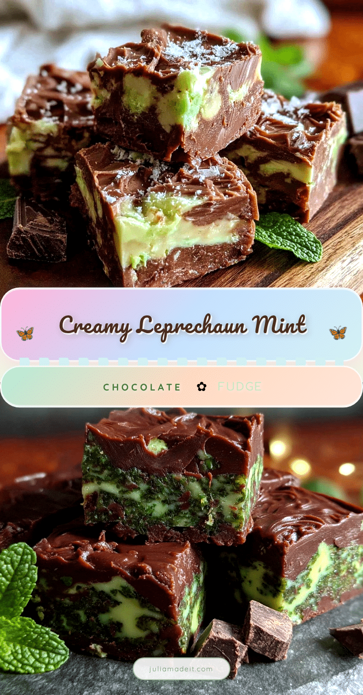 Creamy Leprechaun Mint Chocolate Fudge recipe