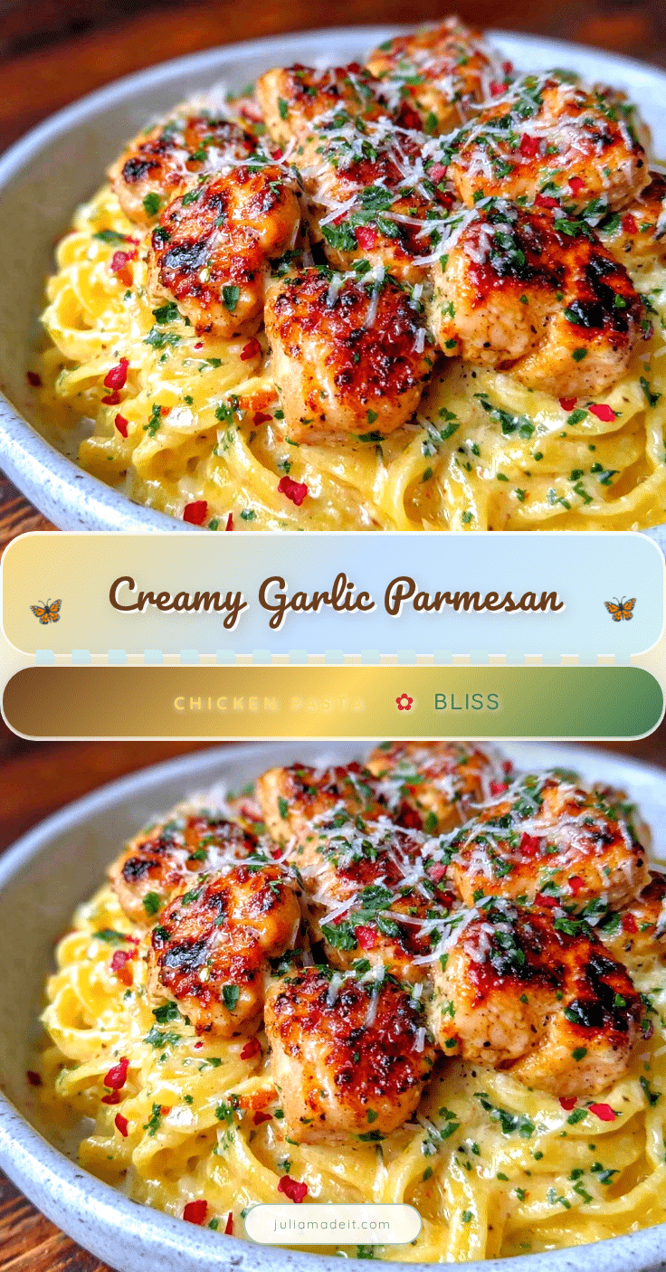 creamy one-pot garlic parmesan chicken pasta recipe