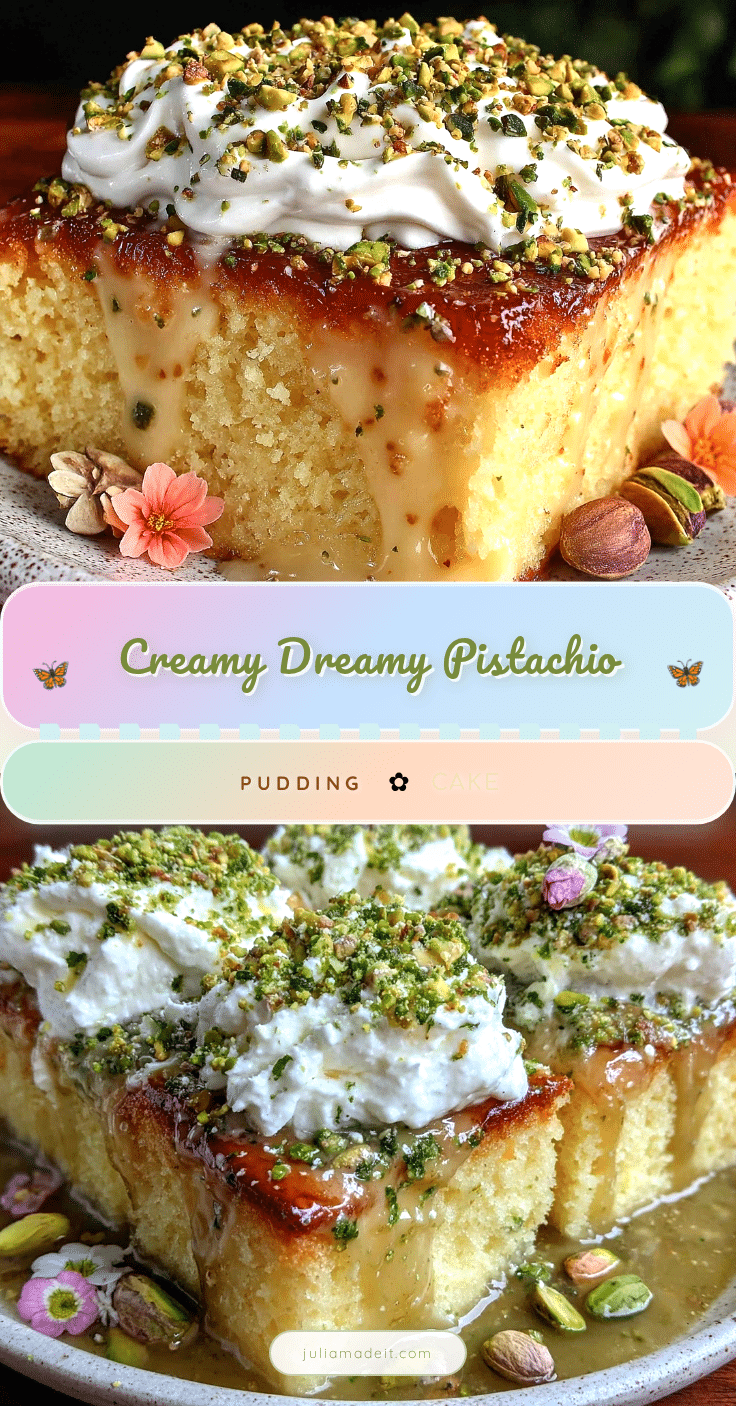 creamy pistachio pudding poke cake recipe