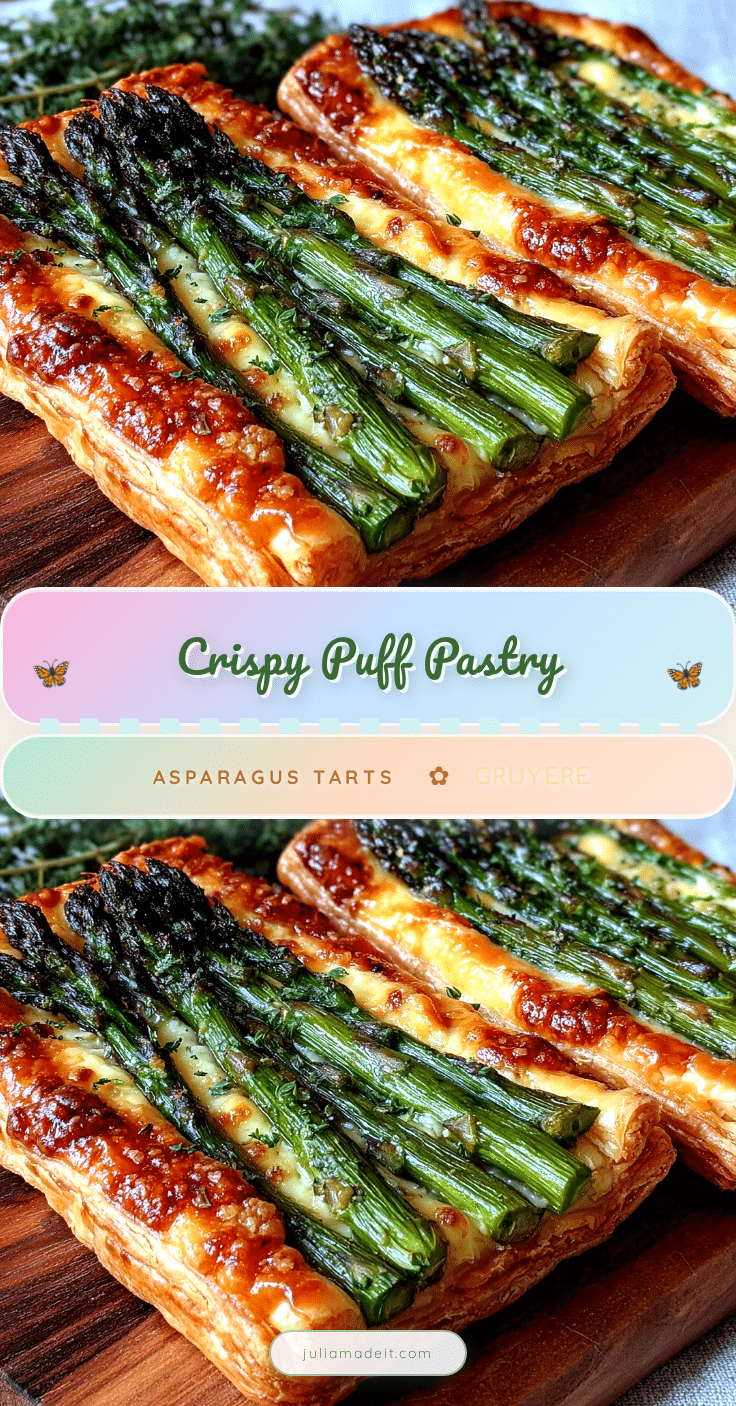 crispy puff pastry asparagus tarts with gruyere recipe