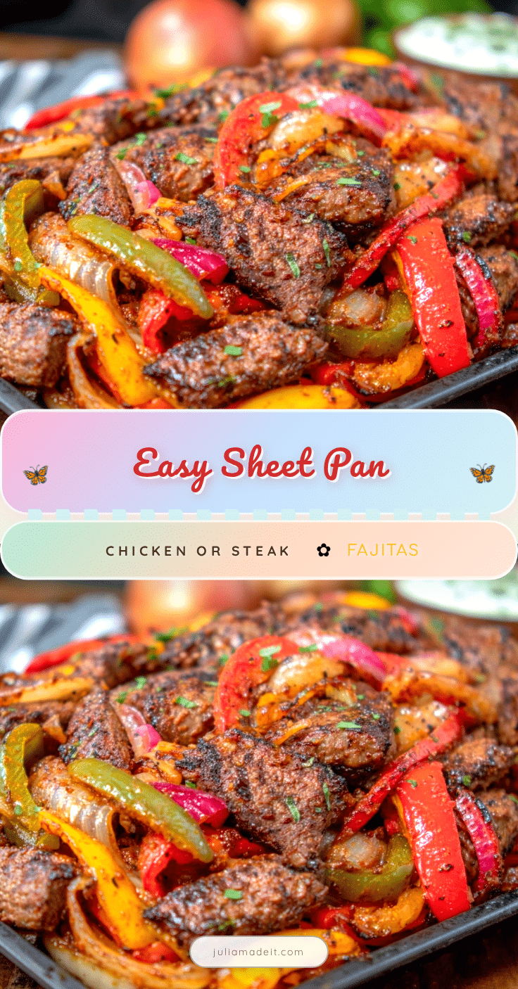 easy sheet pan chicken fajitas recipe
