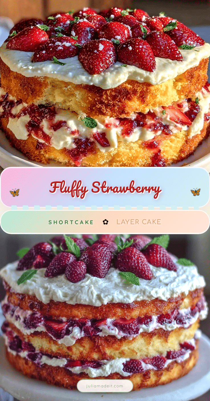fluffy strawberry shortcake layer cake recipe