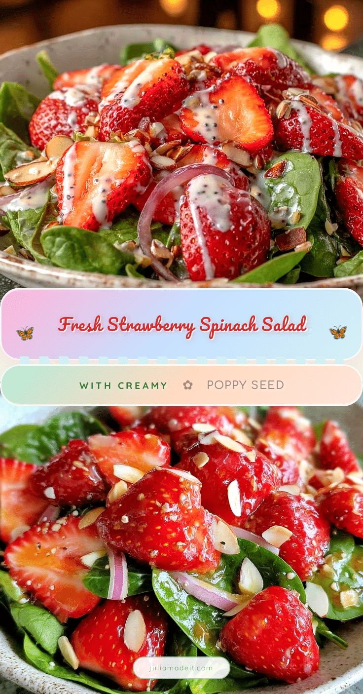 fresh strawberry spinach salad recipe