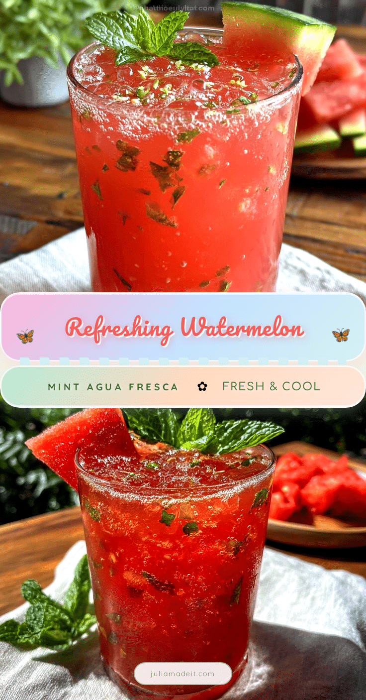 fresh watermelon mint agua fresca recipe