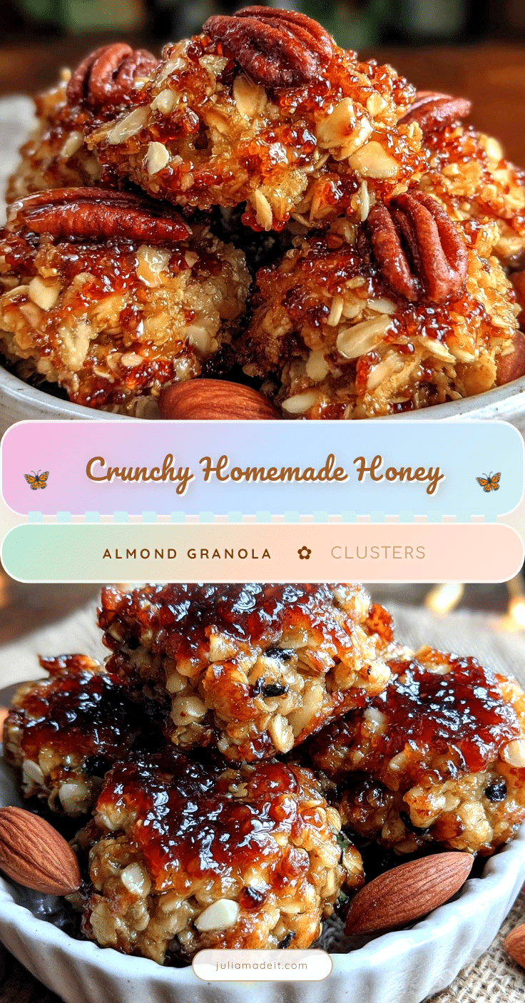 homemade honey almond granola clusters recipe