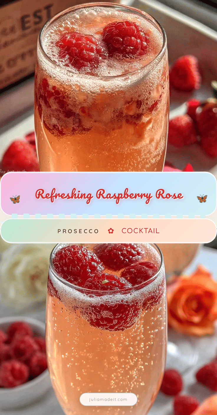 raspberry rose prosecco cocktail recipe