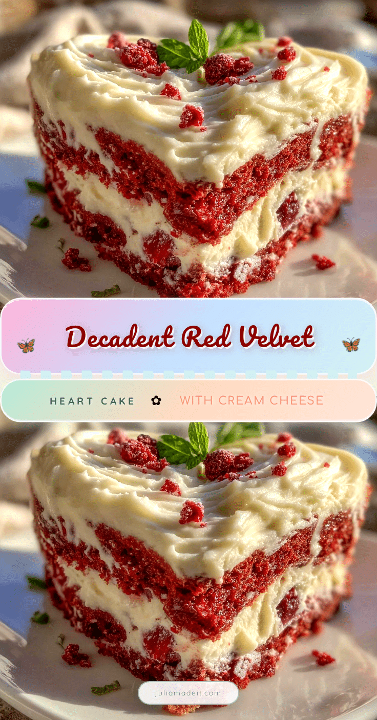 red velvet heart-shaped layer cake recipe