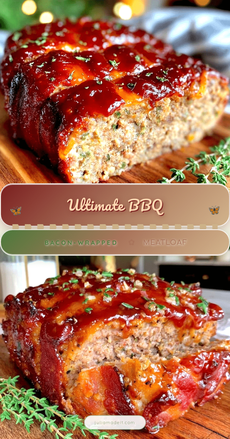 BBQ bacon-wrapped meatloaf recipe