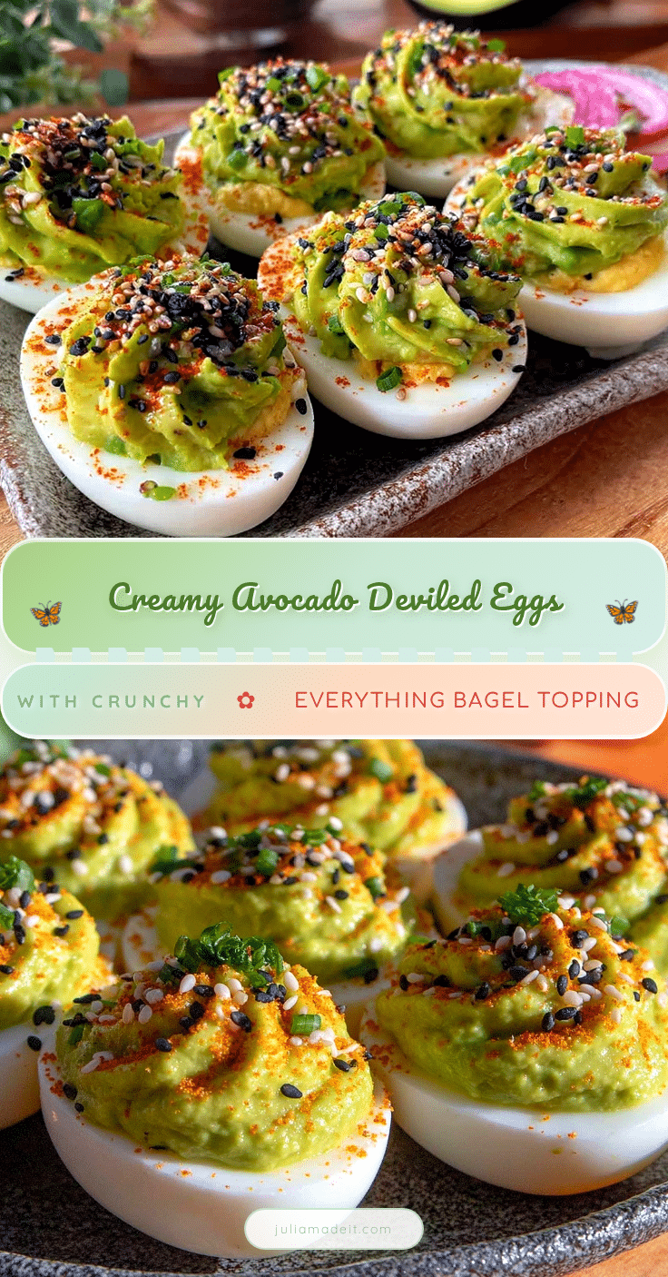 creamy avocado deviled eggs recipe