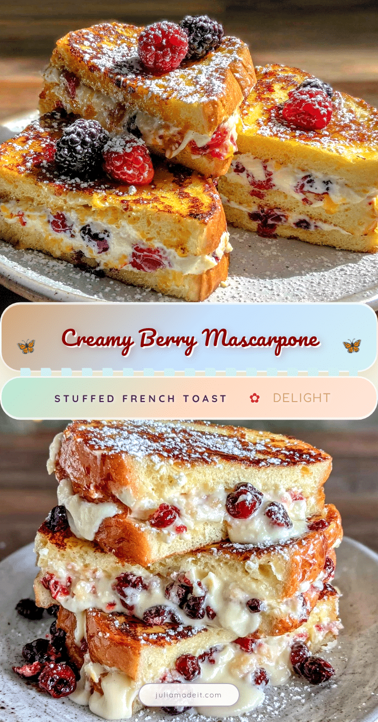 creamy berry mascarpone stuffed french toast recipe