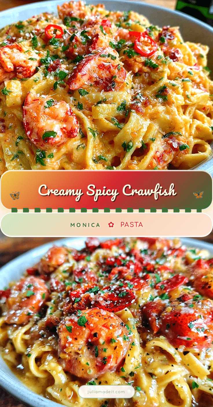 creamy crawfish monica pasta recipe