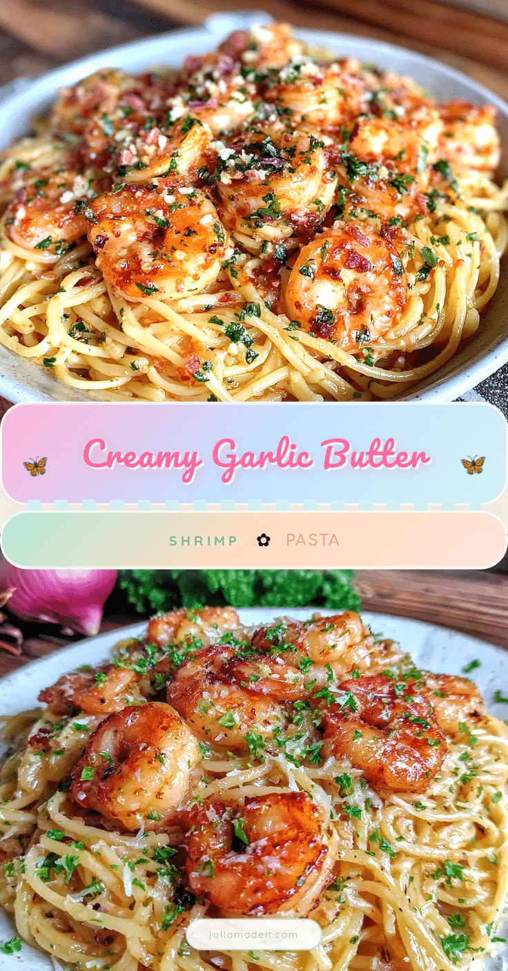 creamy garlic butter shrimp pasta recipe