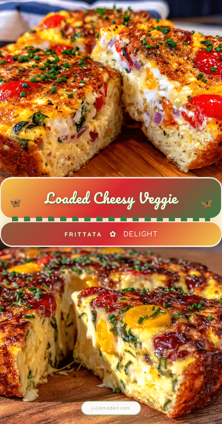 creamy loaded veggie frittata with cheese recipe