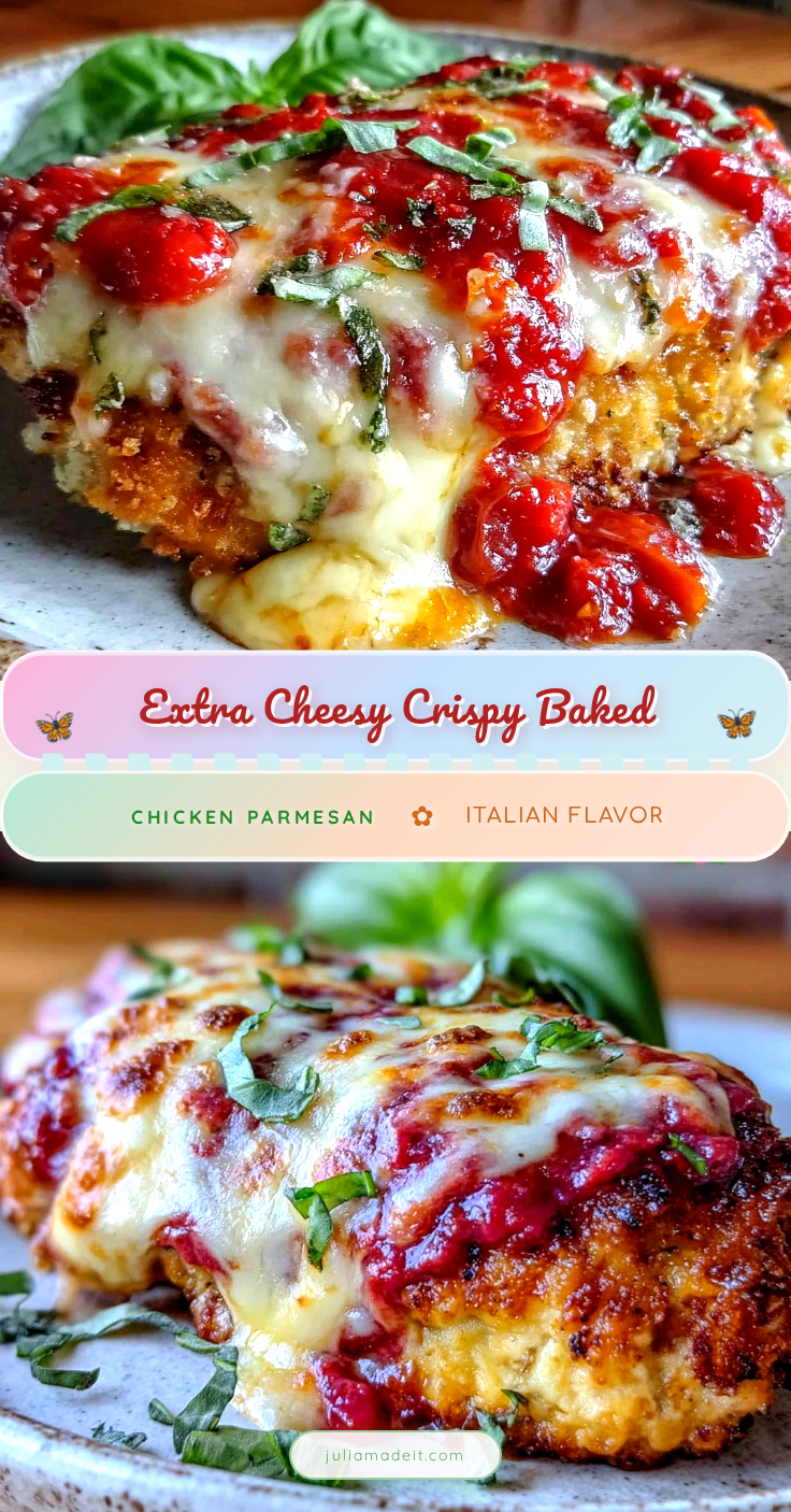 crispy extra cheesy baked chicken parmesan recipe