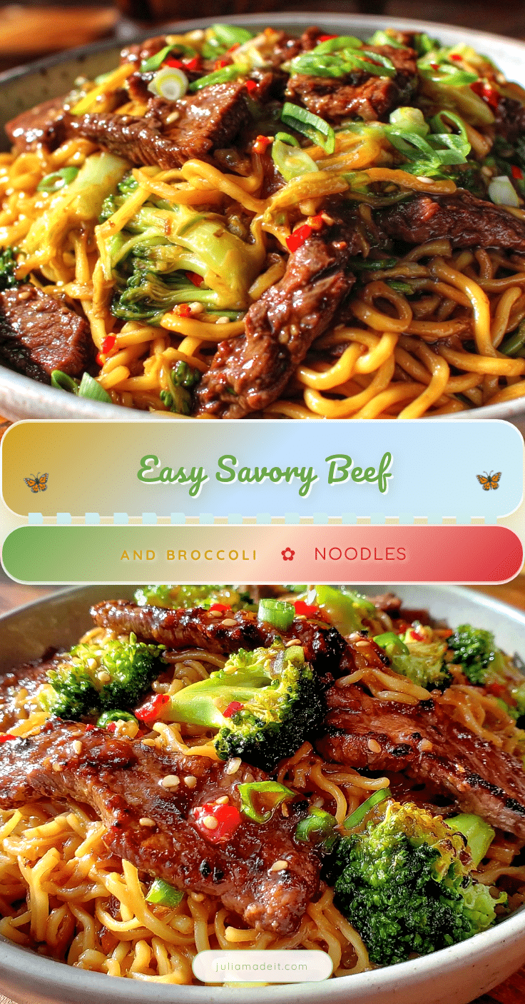 easy savory beef and broccoli noodles recipe