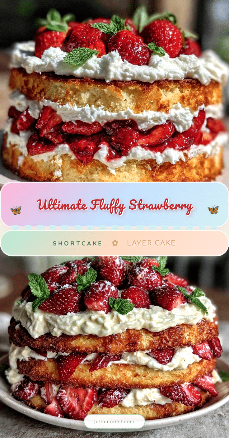 fluffy strawberry shortcake layer cake recipe
