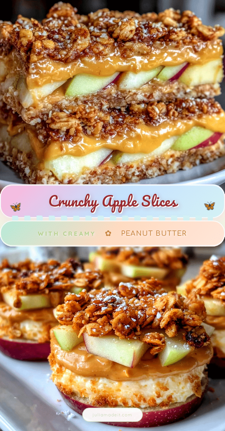fresh apple slices with creamy peanut butter and granola recipe