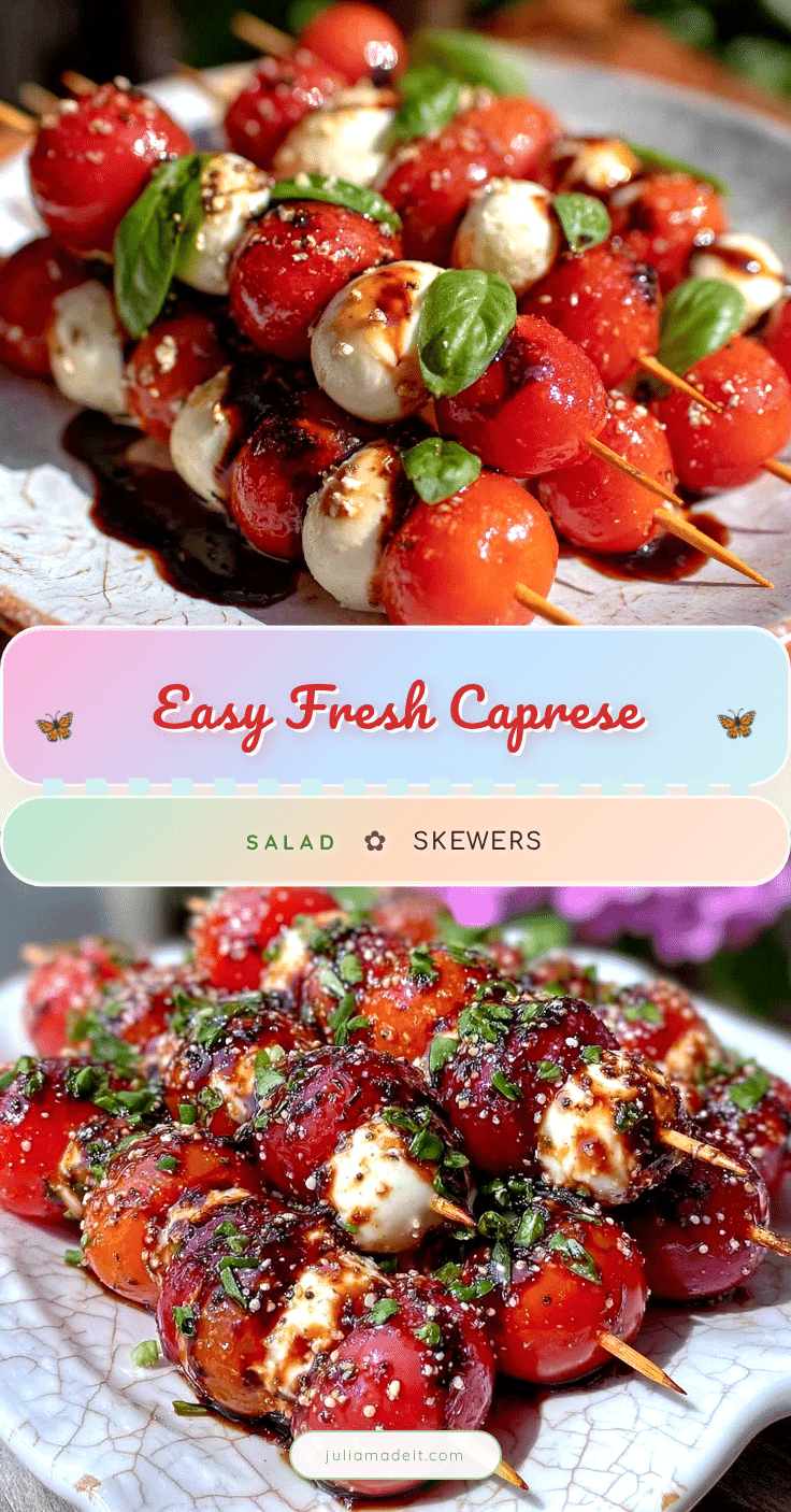 fresh caprese salad skewers recipe