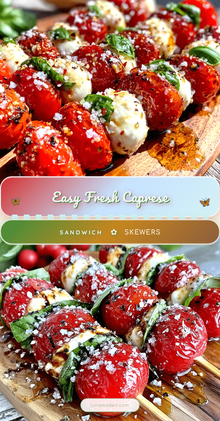 fresh caprese sandwich skewers recipe