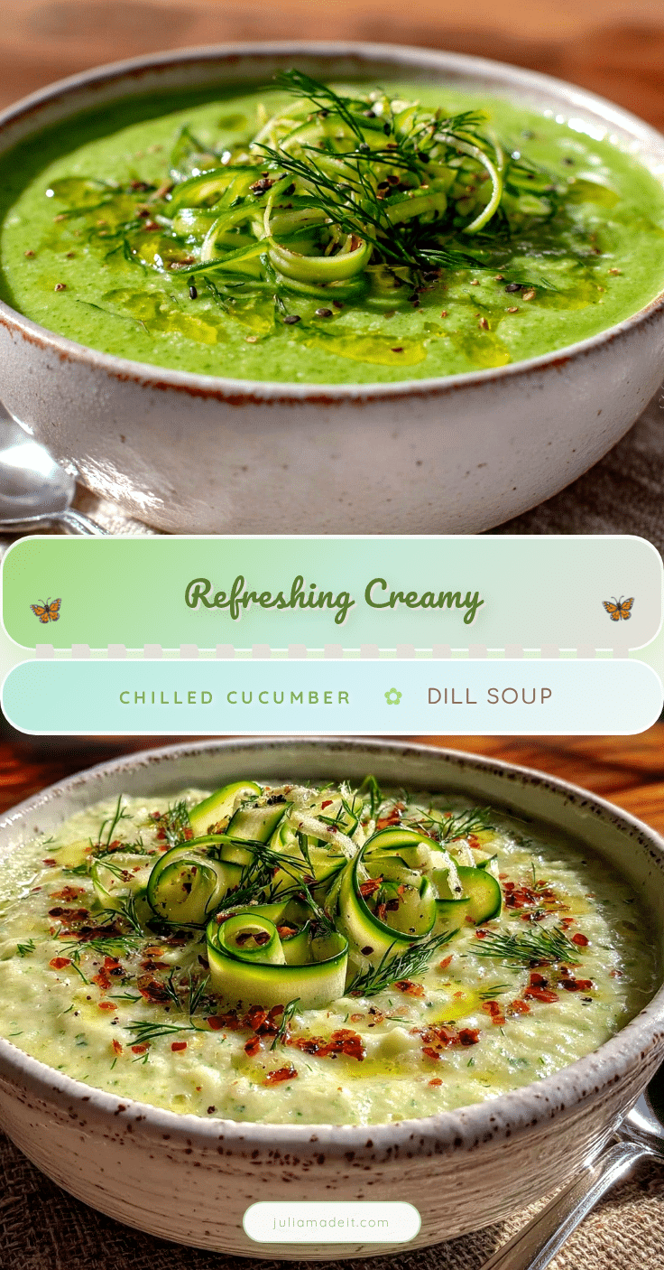 fresh chilled cucumber dill soup recipe