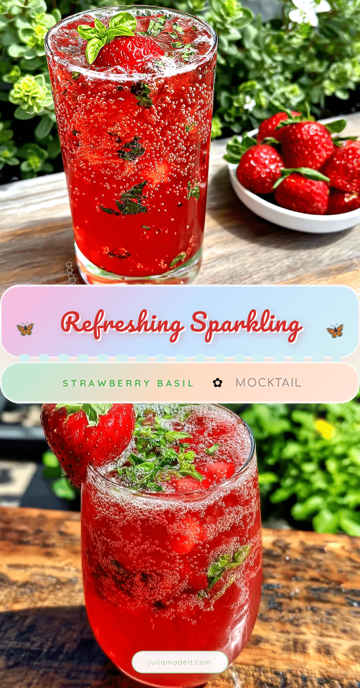 fresh strawberry basil mocktail recipe