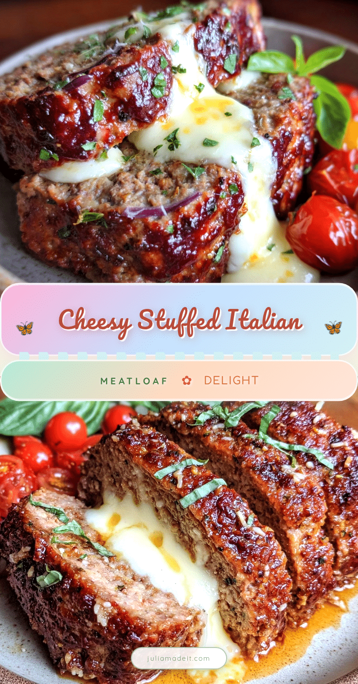Italian meatloaf with mozzarella center recipe