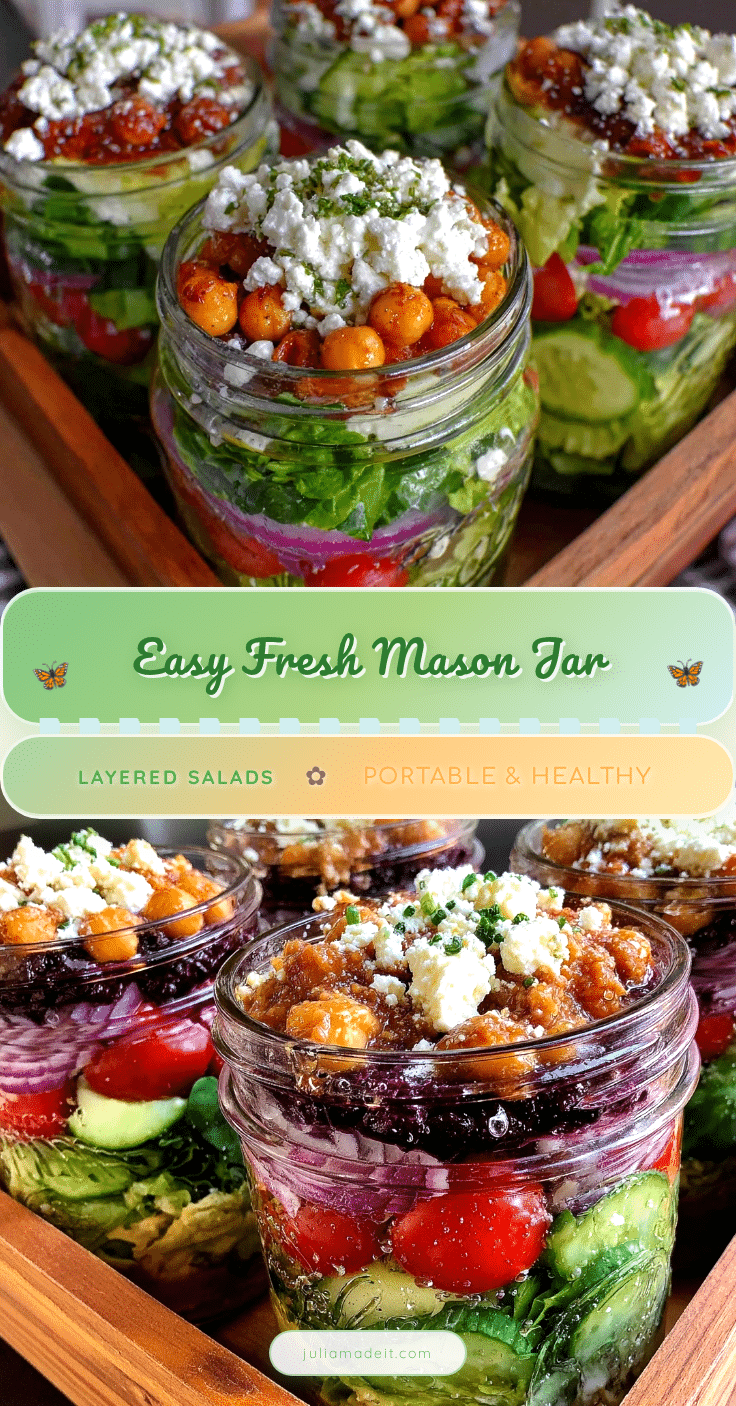 mason jar layered salads recipe
