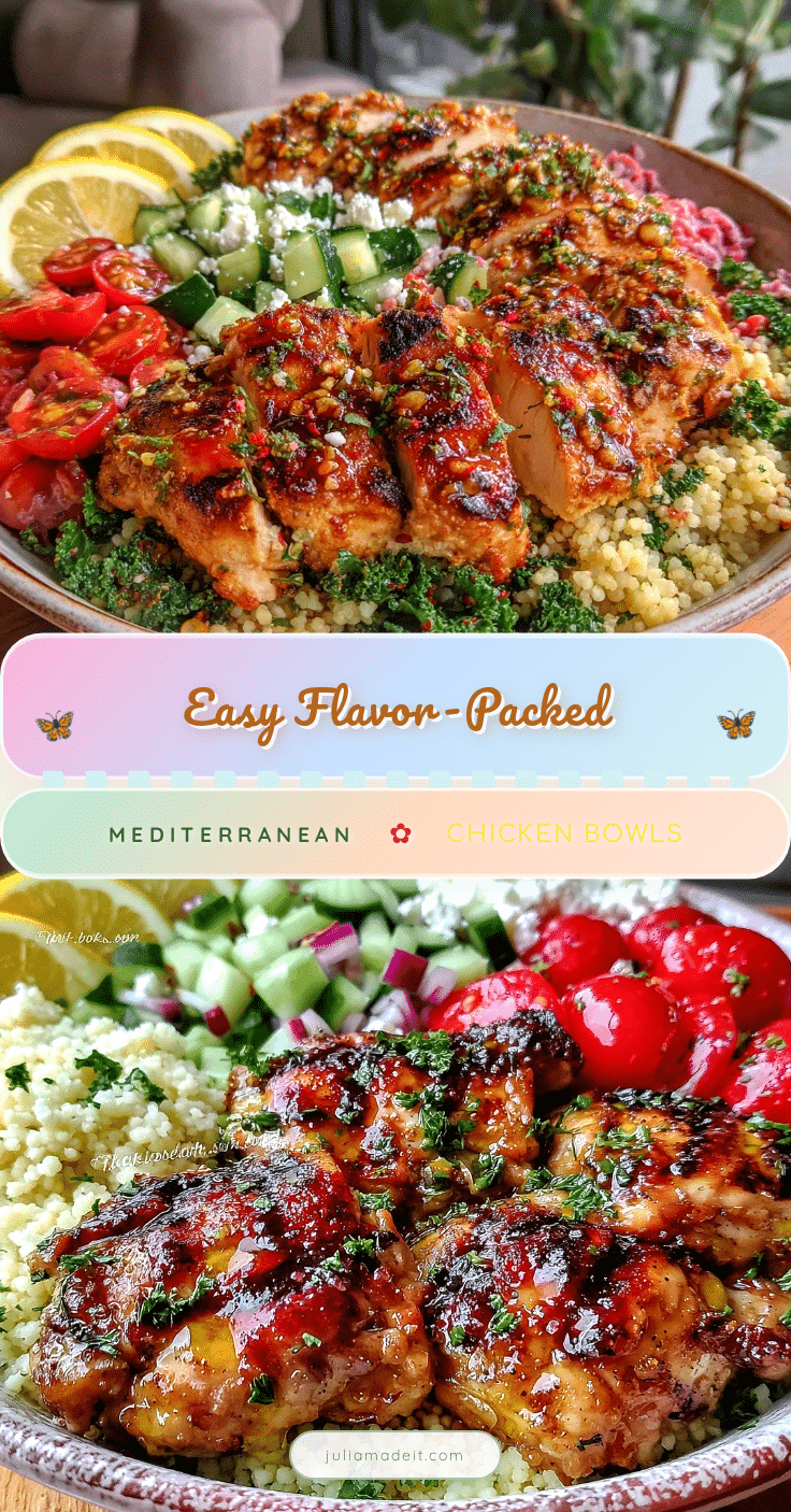 Mediterranean chicken meal prep bowls recipe