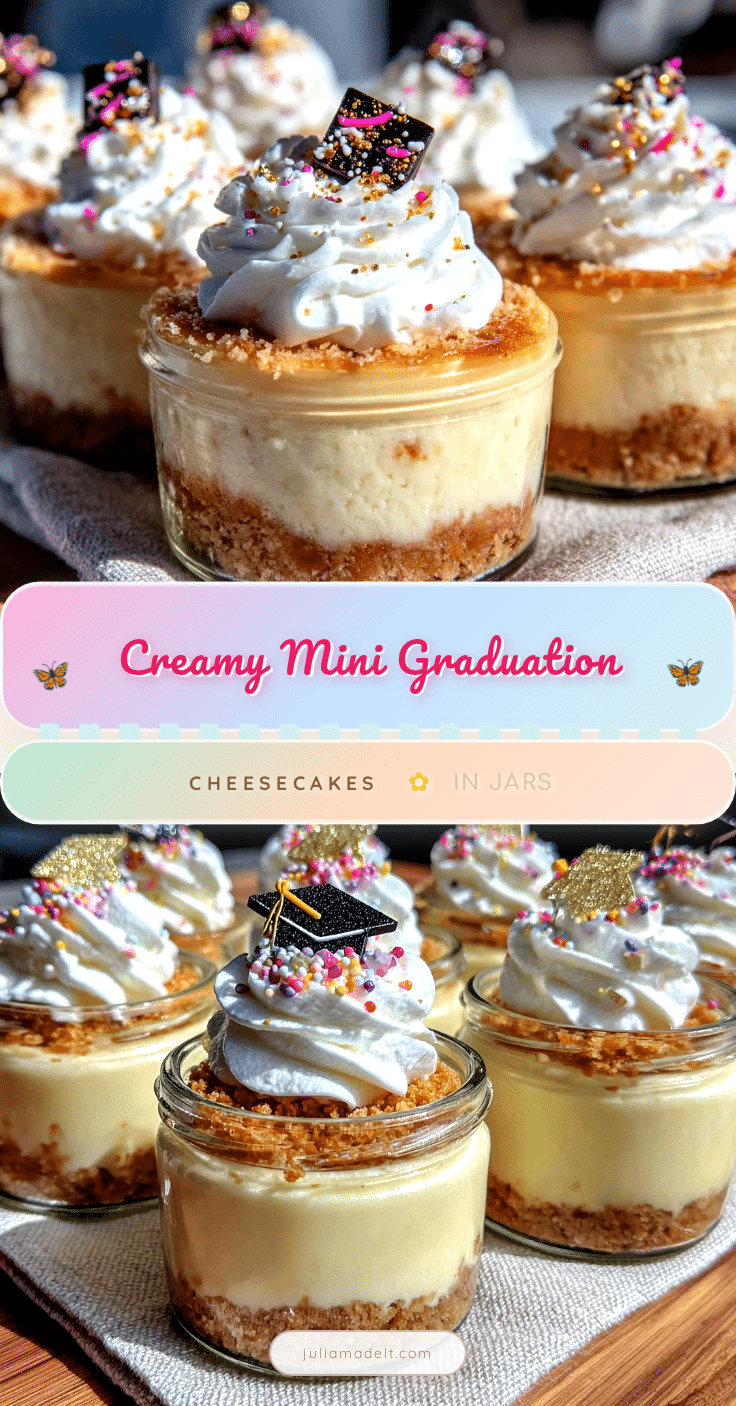mini graduation cheesecakes in jars recipe