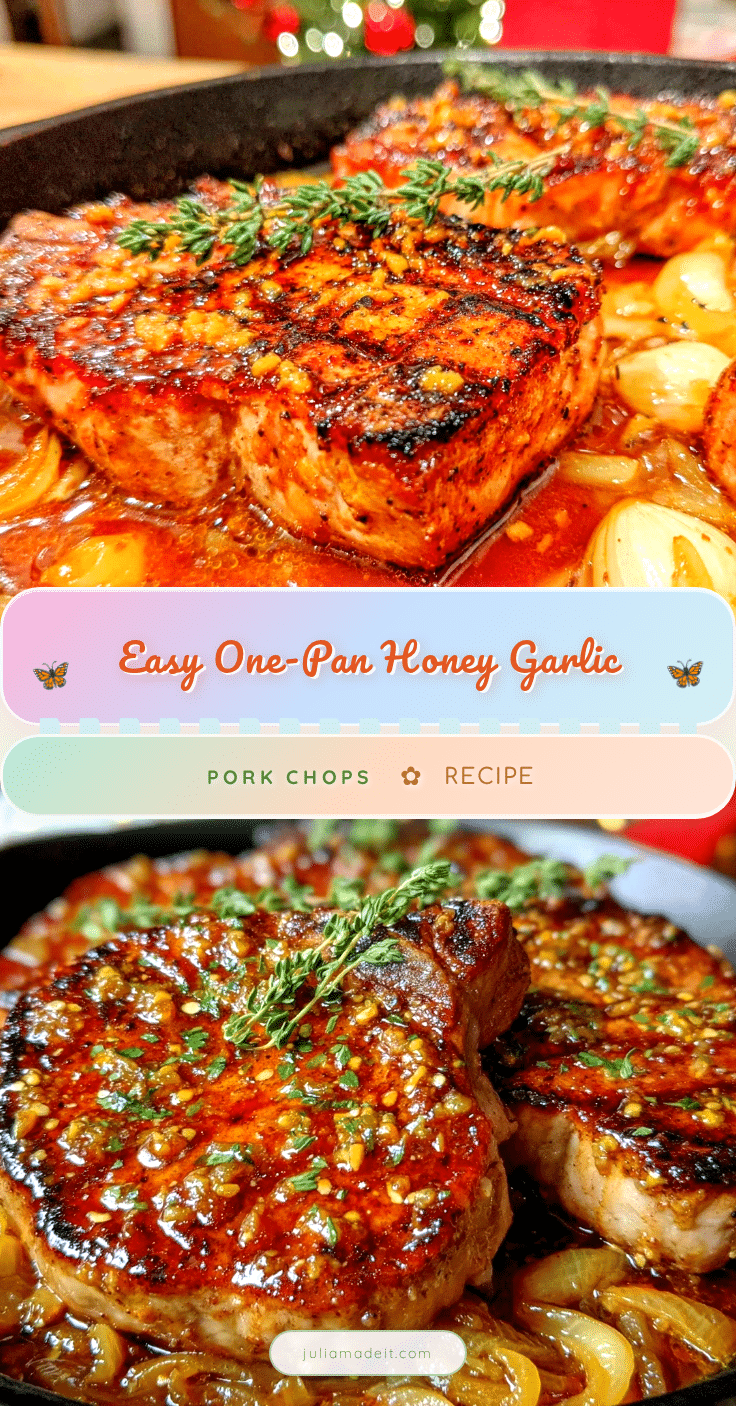 one-pan honey garlic pork chops recipe