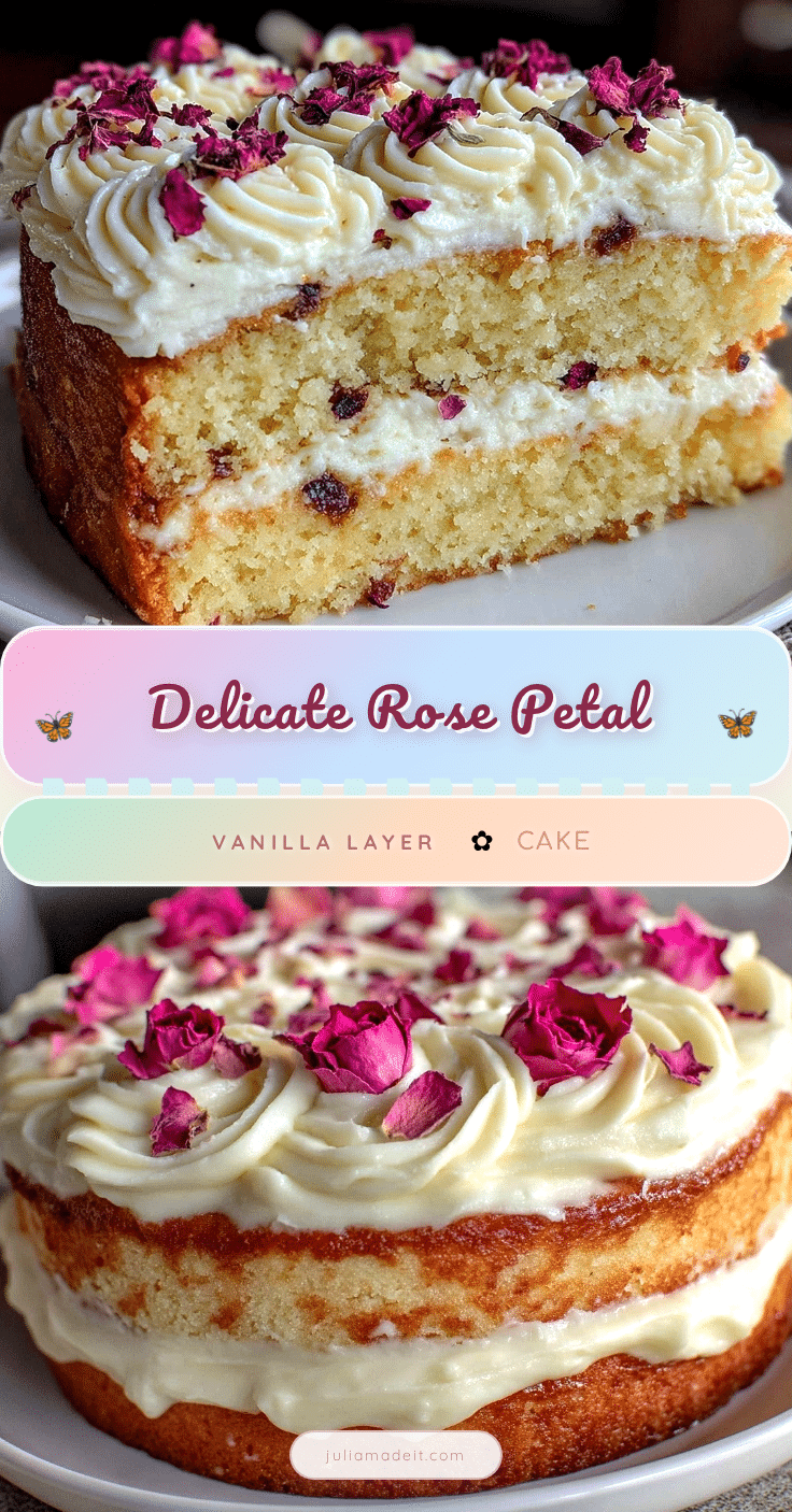 rose petal vanilla layer cake recipe