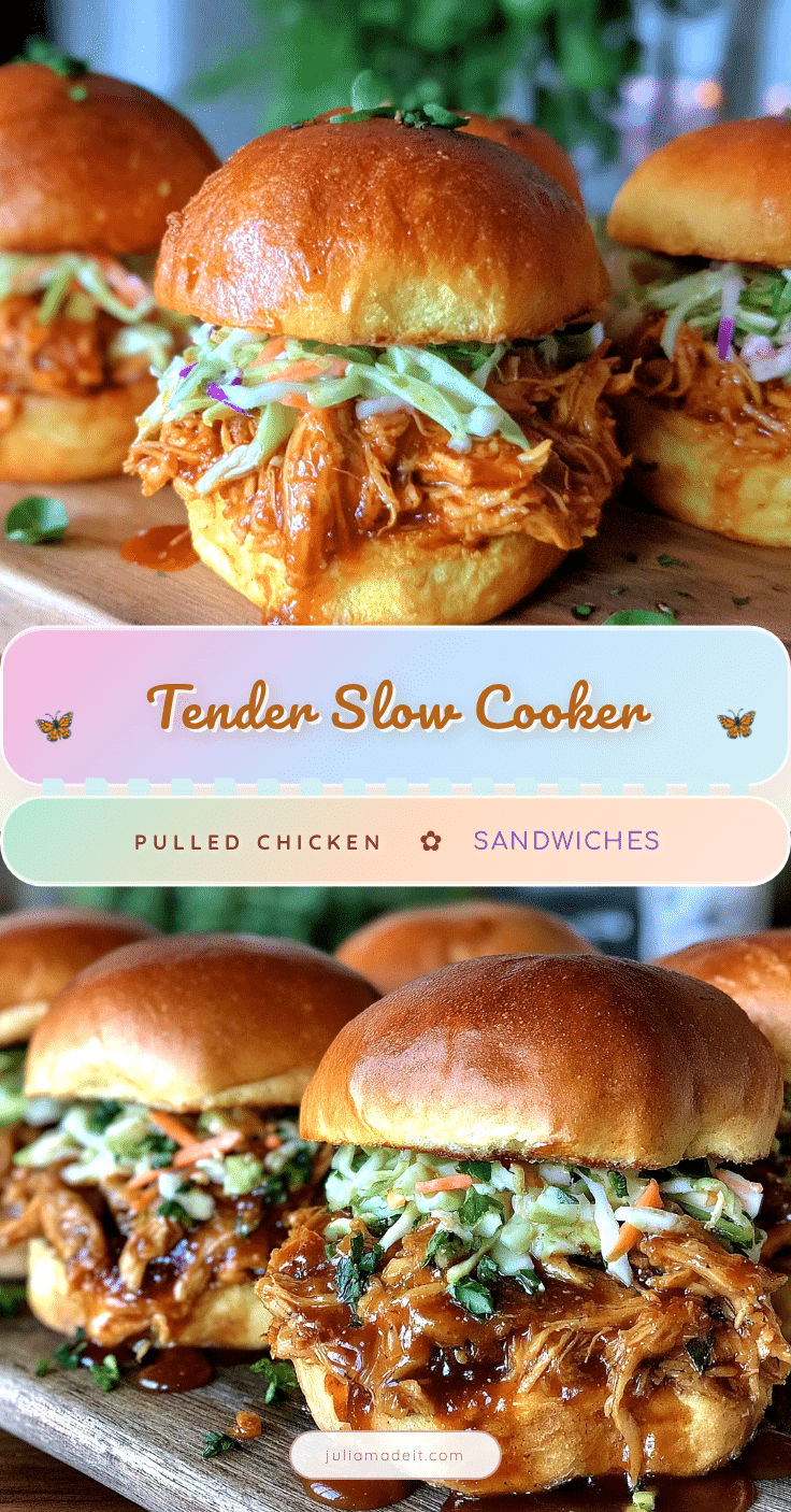 slow cooker pulled chicken sandwiches recipe