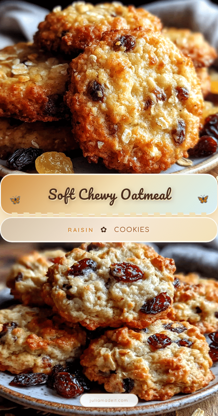 soft and chewy oatmeal raisin cookies recipe