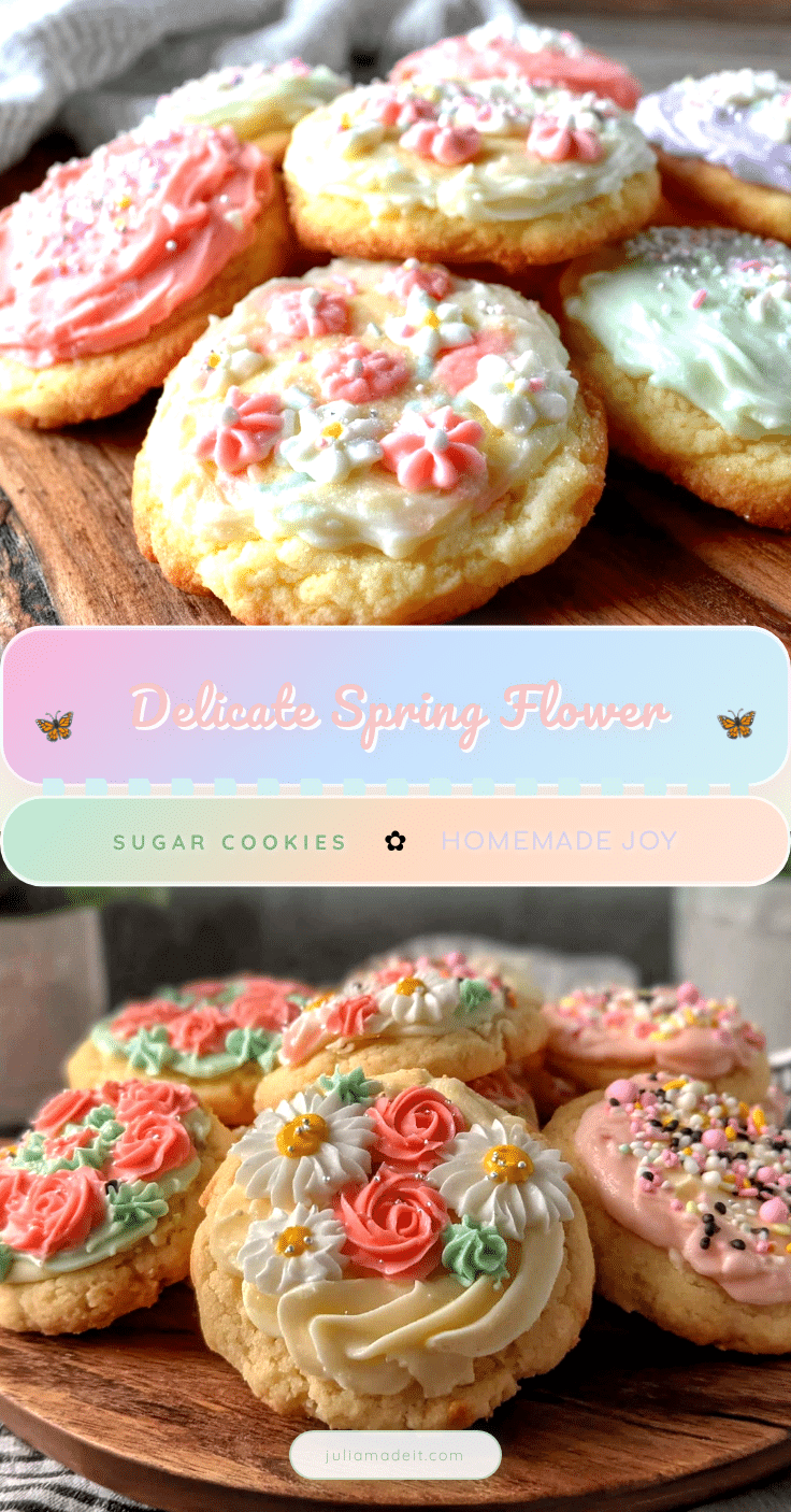 spring flower decorated sugar cookies recipe
