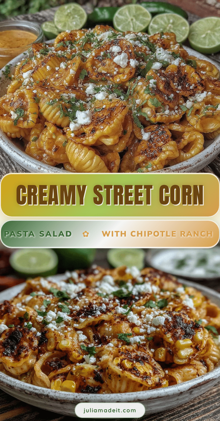 creamy street corn pasta salad recipe